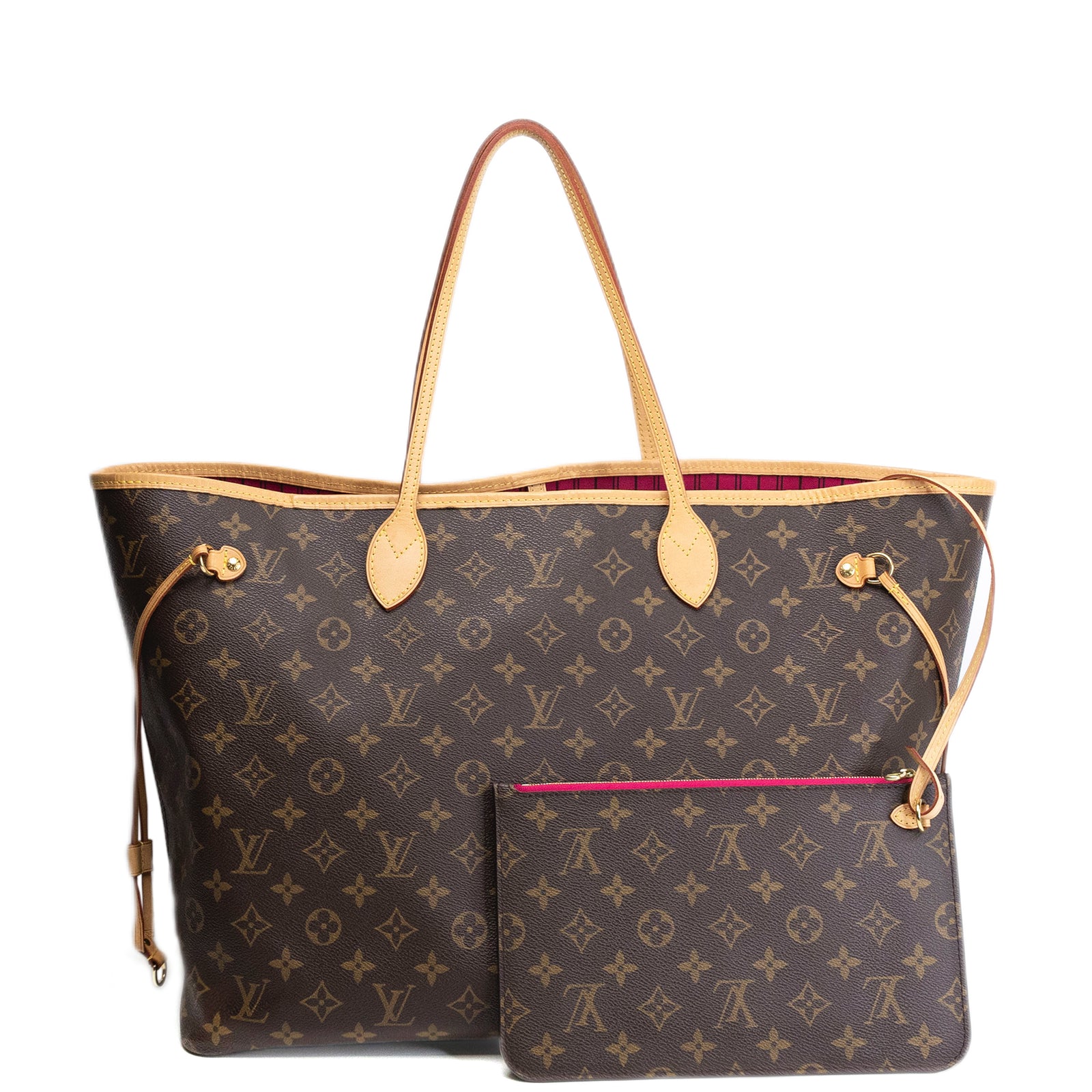 LOUIS VUITTON NEVERFULL GM MONOGRAM CANVAS GHW (MICROCHIP)