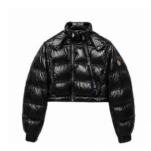 MONCLER GRENOBLE JOCELME CROPPED DOWN JACKET BLACK SIZE 2