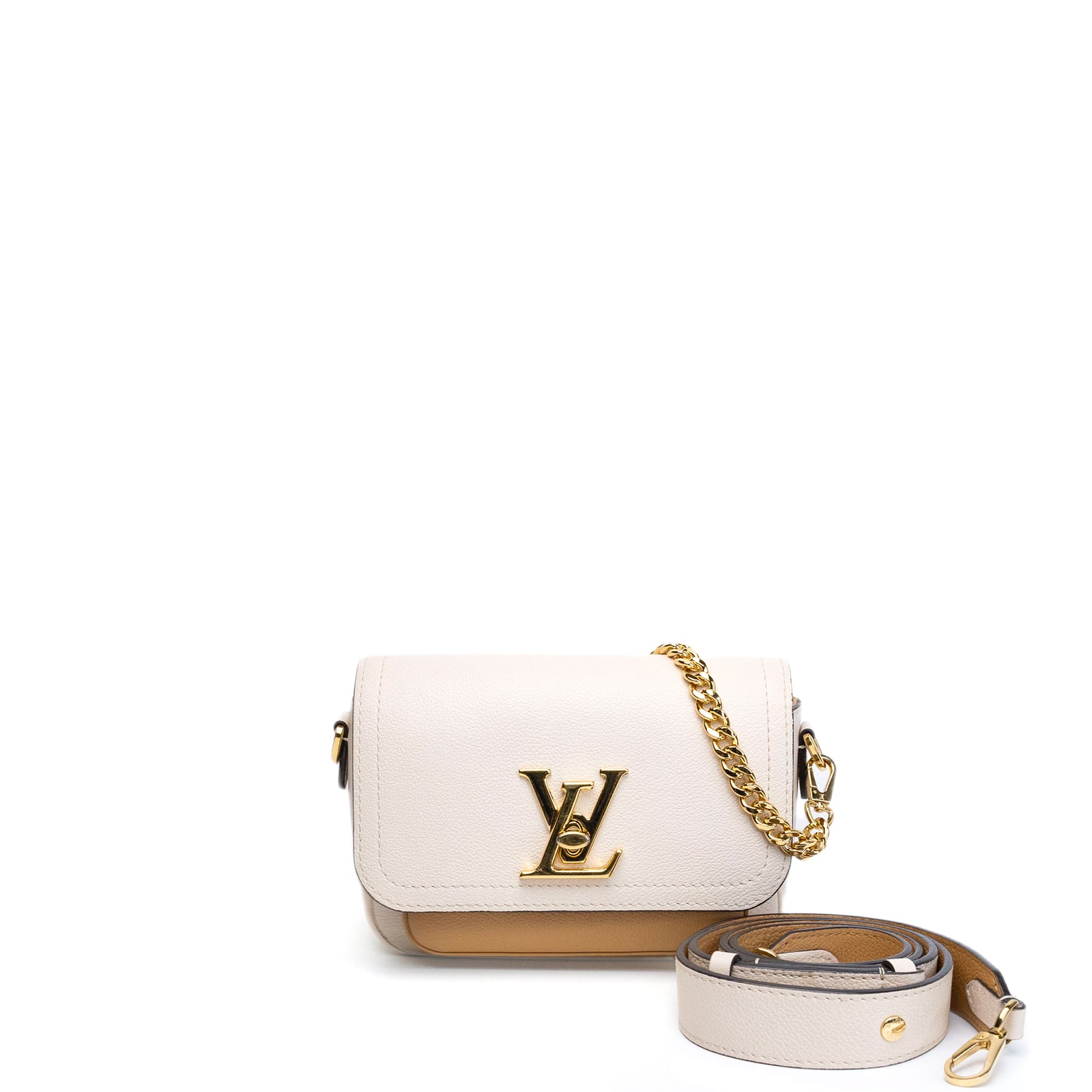 LOUIS VUITTON LOCKME TENDER GRAINED CALFSKIN BEIGE MULTICOLOUR GHW (MICROCHIP)