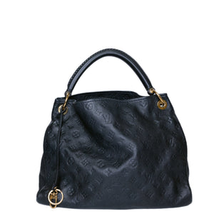 LOUIS VUITTON ARTSY MM BLACK MONOGRAM EMPREINTE LEATHER GHW