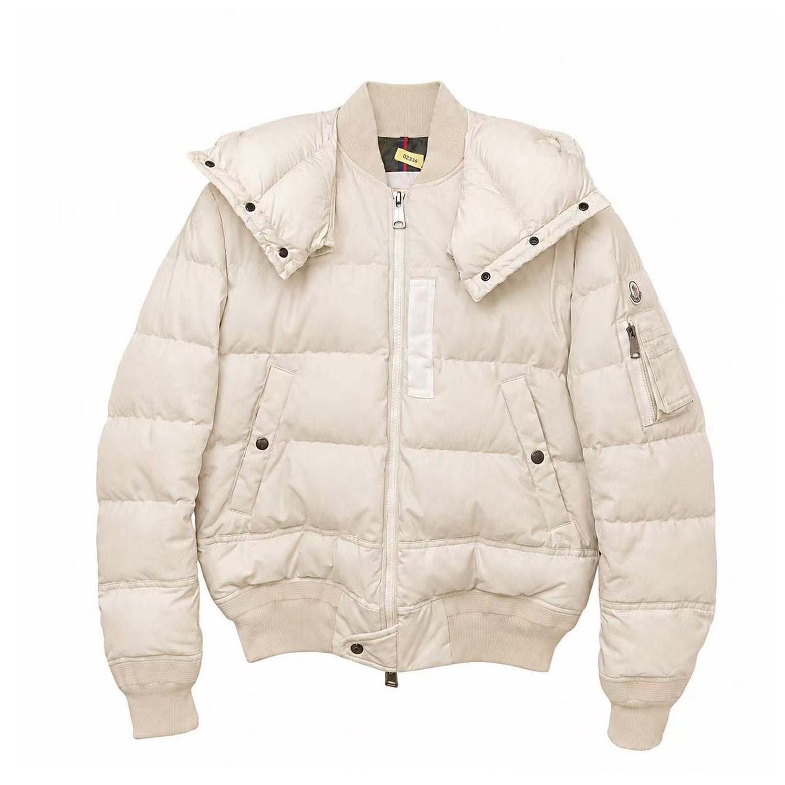 MONCLER LEOPOLD GIUBBOTTO COTTON POLYURETHANE DOWN JACKET WHITE SIZE 2