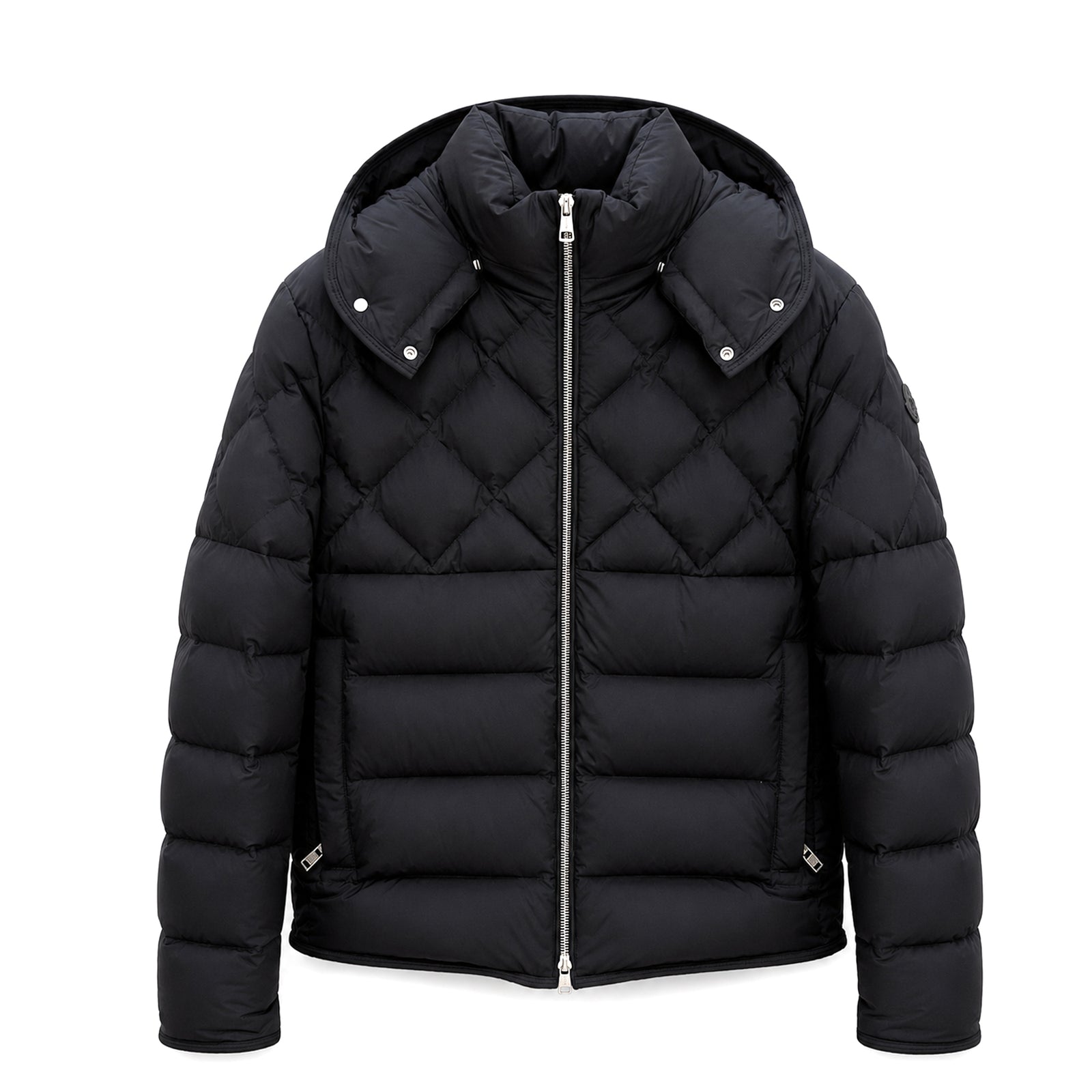 MONCLER MEN'S CECAUD QUILTED PUFFER HOODED JACKET BLACK SIZE 3