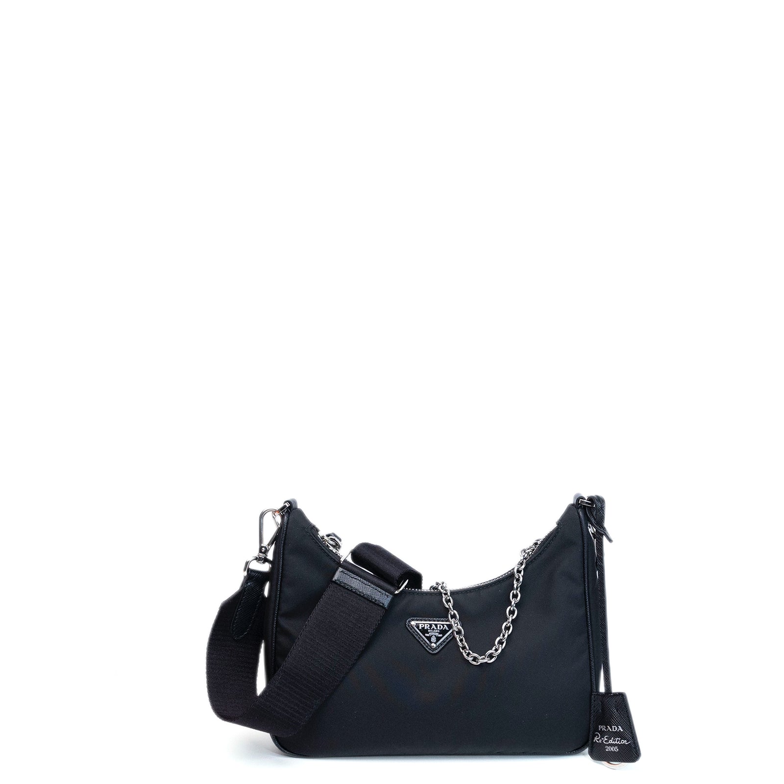 PRADA RE-EDITION 2005 SHOULDER BAG RE-NYLON BLACK SHW