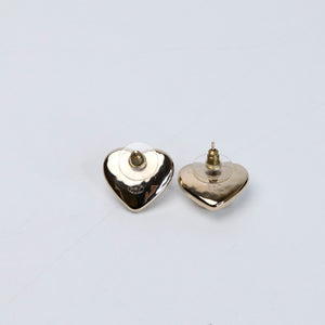 CHANEL PEARL CC HEART EARRINGS LGHW