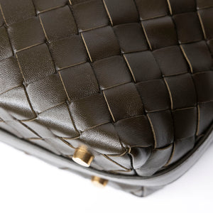 BOTTEGA VENETA WALLACE BAG CALFSKIN KAKI GHW