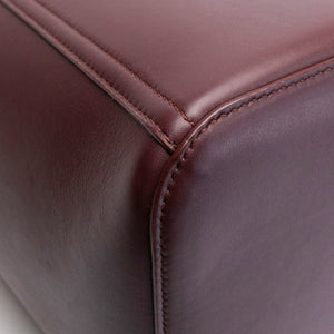 LOEWE MEDIUM PEBBLE BUCKET BAG DARK BURGUNDY CALFSKIN GHW