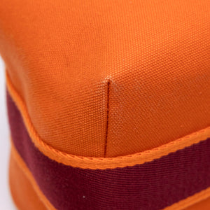 HERMES SMALL BRIDE-A-BRAC TRAVEL CASE ORANGE FEU CANVAS SHW