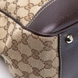 GUCCI GG CANVAS PRINCY TOTE BAG BEIGE GHW