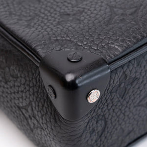 LOUIS VUITTON MINI SOFT TRUNK MONOGRAM TAURILLON LEATHER SO BLACK (MICROCHIP)