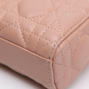 CHRISTIAN DIOR D-JOY MICRO BAG PINK LAMBSKIN LEATHER LGHW