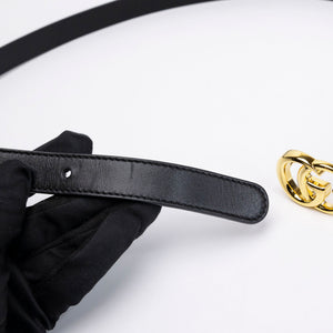 GUCCI GG MARMONT BLACK LEATHER BELT