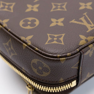 LOUIS VUITTON UTILITY CROSSBODY BAG BROWN MONOGRAM CANVAS GHW (MICROCHIP)