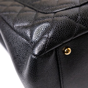 CHANEL CAVIAR GRAND SHOPPING TOTE BAG XL BLACK GHW