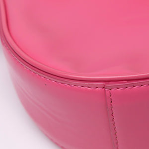 BALENCIAGA LE CAGOLE XS PINK POLISHED LAMBSKIN LEATHER PINK HARDWARE