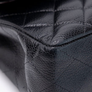 CHANEL SMALL CLASSIC DOUBLE FLAP BAG BLACK CAVIAR GHW