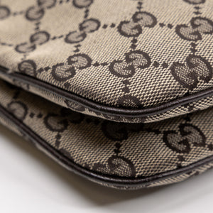 GUCCI GG SHERRY LINE HOBO BAG BEIGE GG SUPREME CANVAS SHW