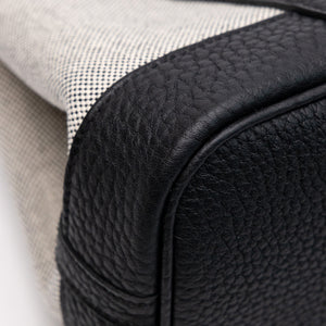 HERMES NEO GARDEN PARTY 23 NEGONDA / CANVAS ECRU / BLACK SHW STAMP G
