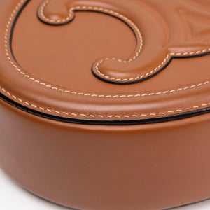 CELINE OVAL BAG TRIOMPHE SMOOTH CALFSKIN TAN GHW