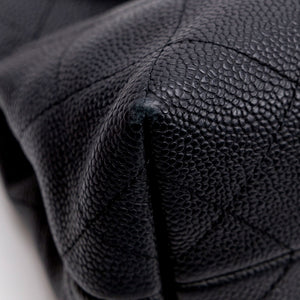 CHANEL SMALL CITY WALK HOBO BLACK CAVIAR QUILTED LEATHER GHW