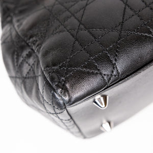 CHRISTIAN DIOR VINTAGE LADY DIOR TOTE BAG BLACK SHW