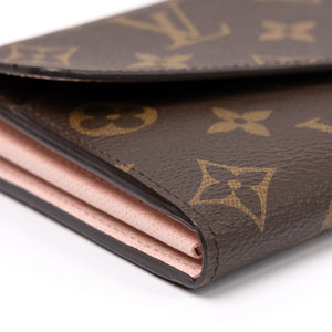 LOUIS VUITTON EMILIE WALLET MONOGRAM ROSE BALLERINE GHW
