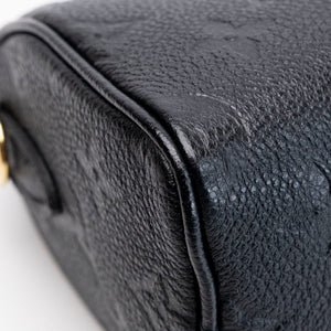 LOUIS VUITTON NANO SPEEDY BLACK MONOGRAM EMPREINTE GHW (MICROCHIP)