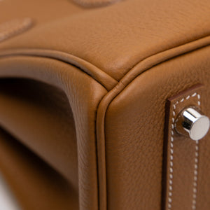 HERMES BIRKIN 25 GOLD TOGO SHW STAMP K