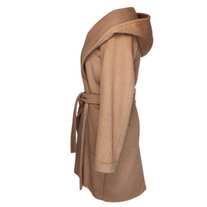 MAX MARA RIALTO ROBE COAT CAMELWOOL CAMEL SIZE 34