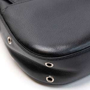 CHRISTIAN DIOR VINTAGE PUNK SHOULDER BAG BLACK SHW