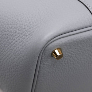 HERMES PICOTIN LOCK 18 GRIS PANTIN CLEMENCE LEATHER GHW STAMP K