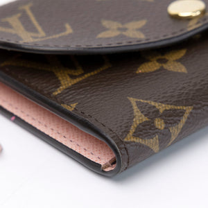 LOUIS VUITTON ROSALIE COIN CASE BROWN / PINK MONOGRAM GHW