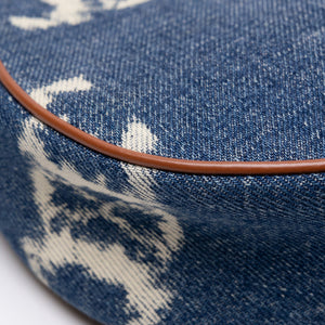 CELINE MEDIUM AVA BAG TRIOMPHE DENIM NAVY/ TAN. GHW