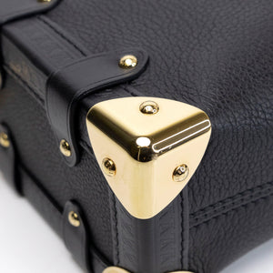 LOUIS VUITTON SIDE TRUNK PM BLACK GRAINED CALFSKIN GHW (MICROCHIP)