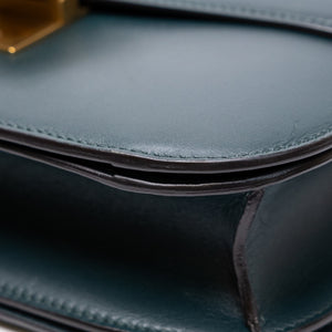 CELINE MEDIUM CLASSIC BOX BAG GOATSKIN AMAZON GREEN GHW