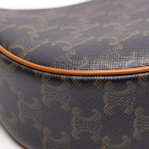 CELINE MEDIUM AVA BAG TRIOMPHE CANVAS / CALFSKIN BROWN GHW