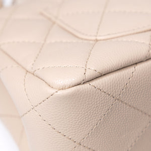 CHANEL 25S MINI COCO CRUSH HANDLE BAG CAVIAR BEIGE LGHW(MICROCHIP)