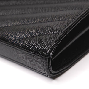 SAINT LAURENT ENVELOPE CHAIN WALLET CALFSKIN BLACK GHW
