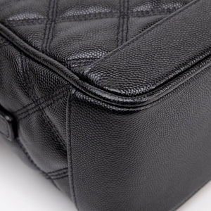 SAINT LAURENT 80'S VANITY BAG BLACK CALFSKIN GHW