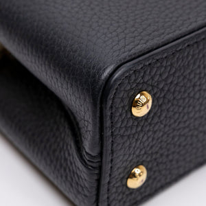 LOUIS VUITTON CAPUCINES NANO HANDBAG BLACK GHW