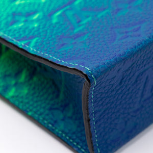 LOUIS VUITTON PETIT SAC PLAT XS VIRGIL ABLOH TAURILLON ILLUSION BLUE / GREEN  SHW