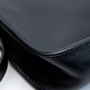 BURBERRY MINI SHIELD LEATHER SHOULDER BAG BLACK GHW