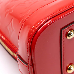 LOUIS VUITTON ALMA BB MONOGRAM PATENT RED GHW