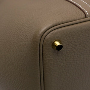 HERMES PICOTIN LOCK 18 ETOUPE GHW STAMP G