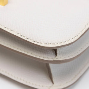HERMES MINI CONSTANCE M4 GRIS PALE EPSOM GHW STAMP B