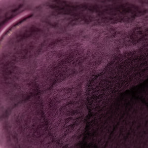 CHANEL TOP HANDLE SMALL VANITY CASE SHEARLING PURPLE GHW (MICROCHIP)