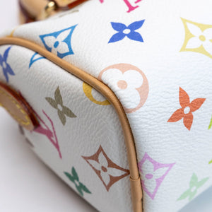 LOUIS VUITTON TAKASHI MURAKAMI NANO SPEEDY MONOGRAM CANVAS / LEATHER WHITE / MULTICOLOUR GHW