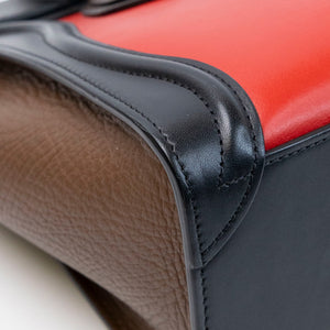 CELINE NANO TRICOLOR LUGGAGE BAG LEATHER GHW