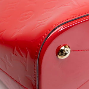 LOUIS VUITTON VERNIS MONTEBELLO MM BAG RED GHW