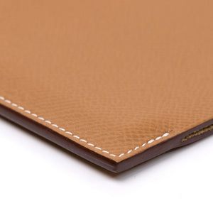 HERMES TARMAC PASSPORT HOLDER EPSOM GOLD SHW STAMP Y