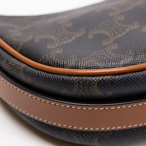 CELINE MINI AVA BAG TRIOMPHE CANVAS / CALFSKIN BROWN GHW